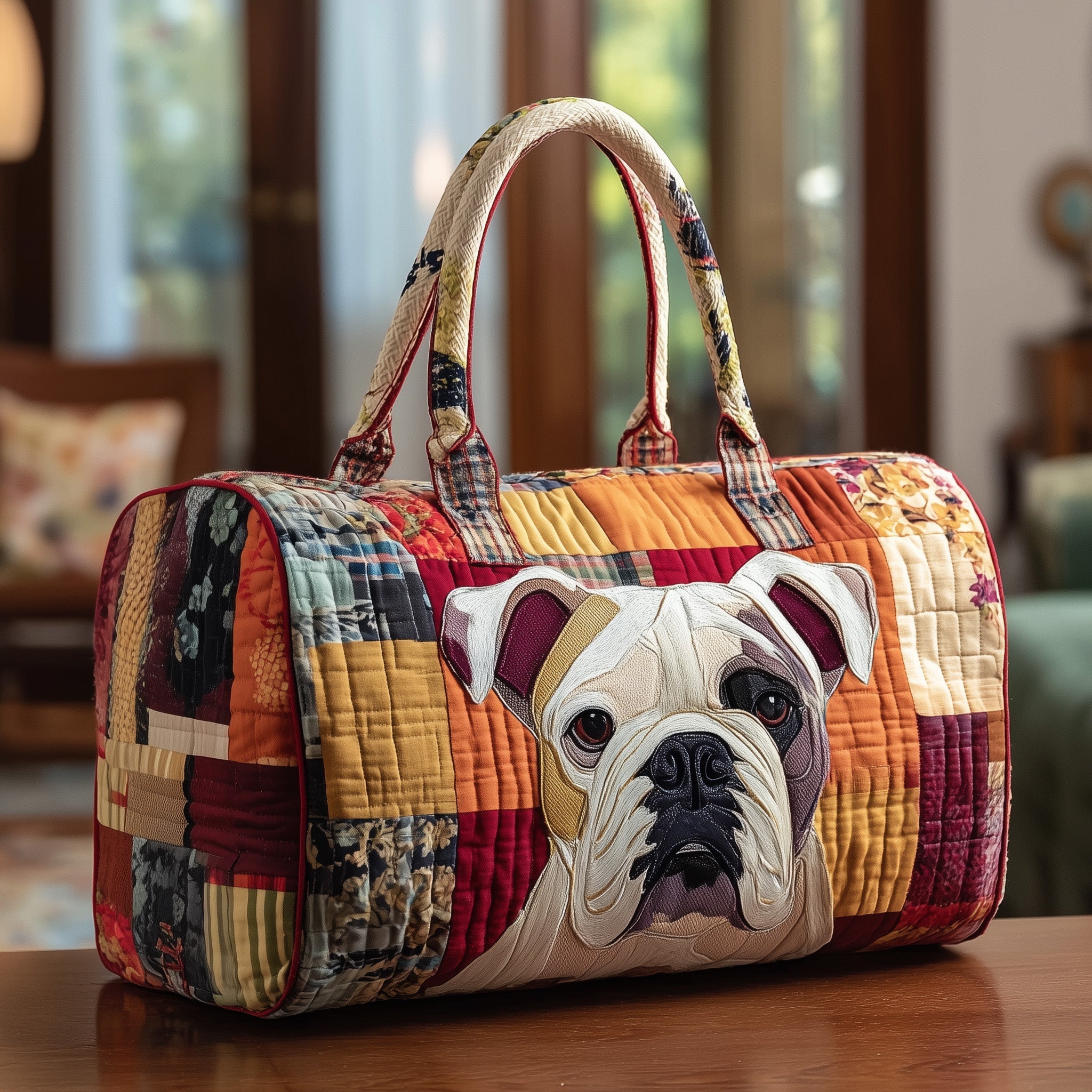 Bulldog Quilted Duffle Bag GFTOTP10684 - Giftroza