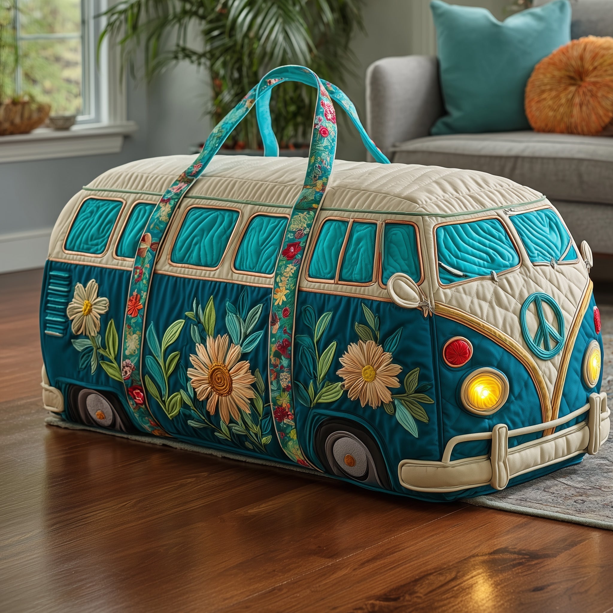 Hippie Van Quilted Duffle Bag GFTONT3520 - Giftroza