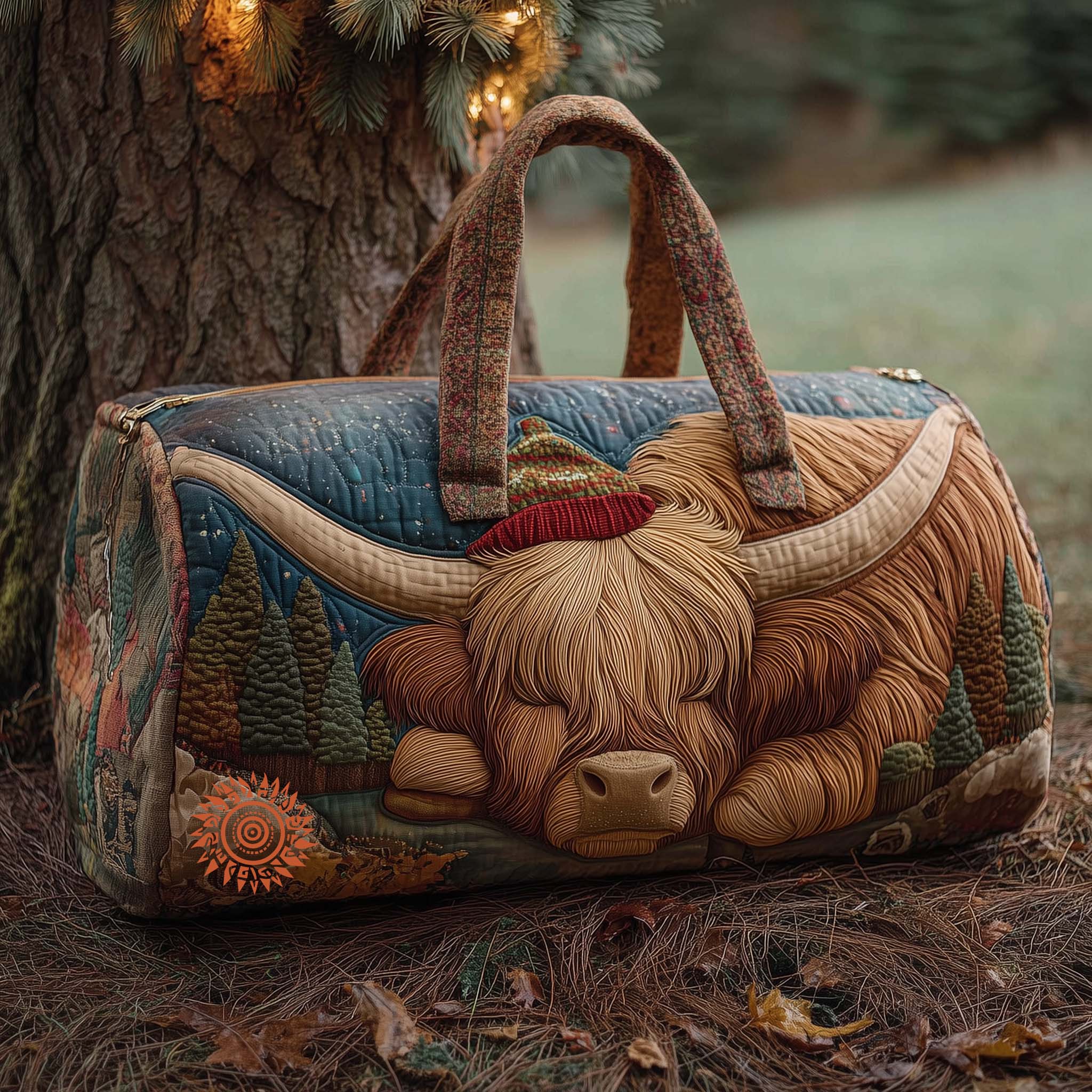 Farmstead Cow Quilted Duffle Bag GFTOMA7781 - Giftroza