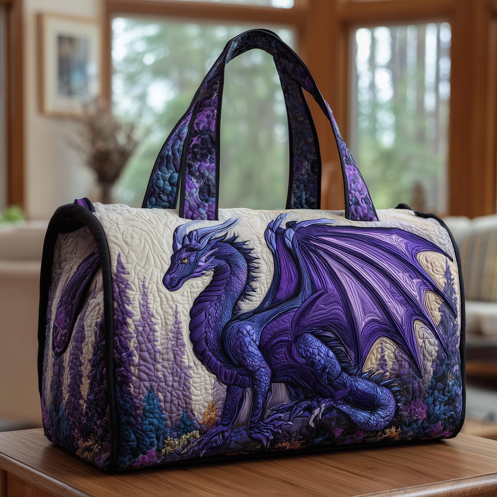 Majestic Dragon Quilted Duffle Bag GFTOTP10495 - Giftroza