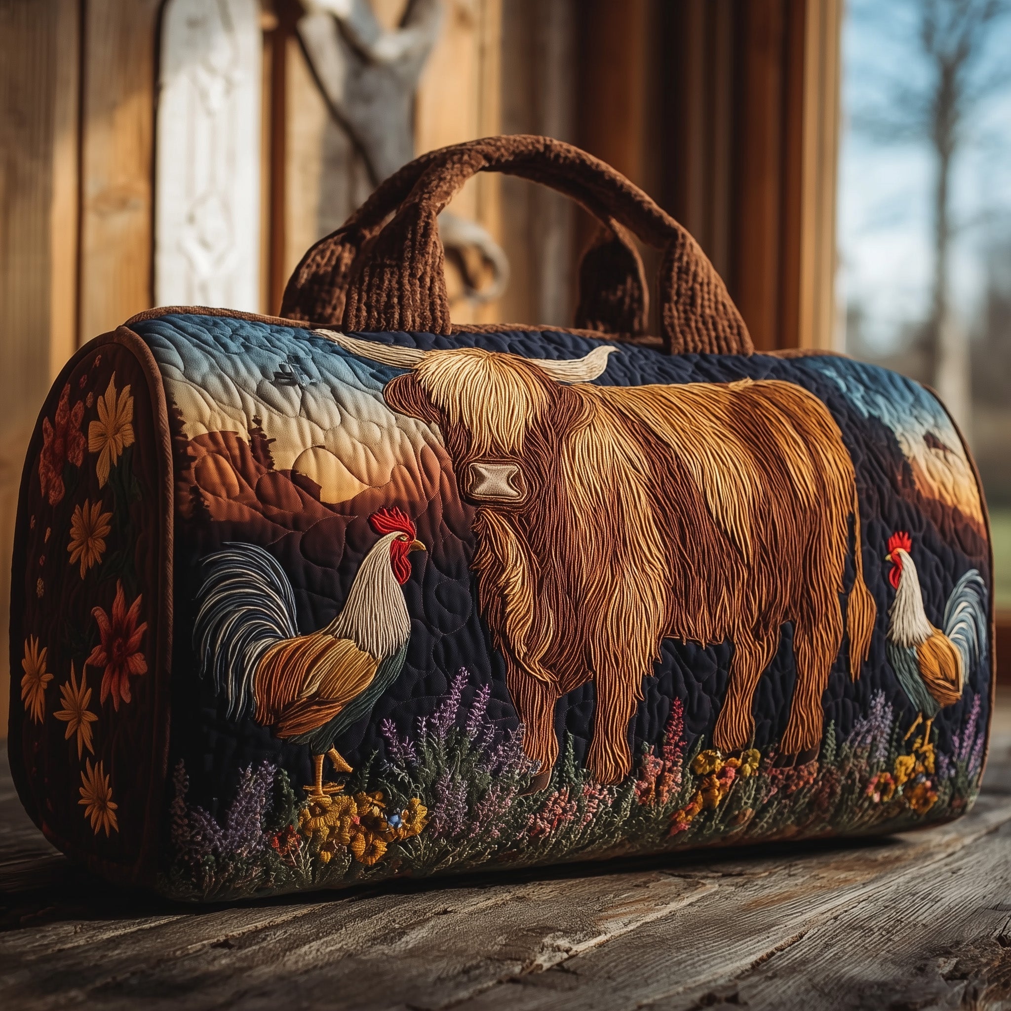 Highland Cow Quilted Duffle Bag GFTOHD9604 - Giftroza