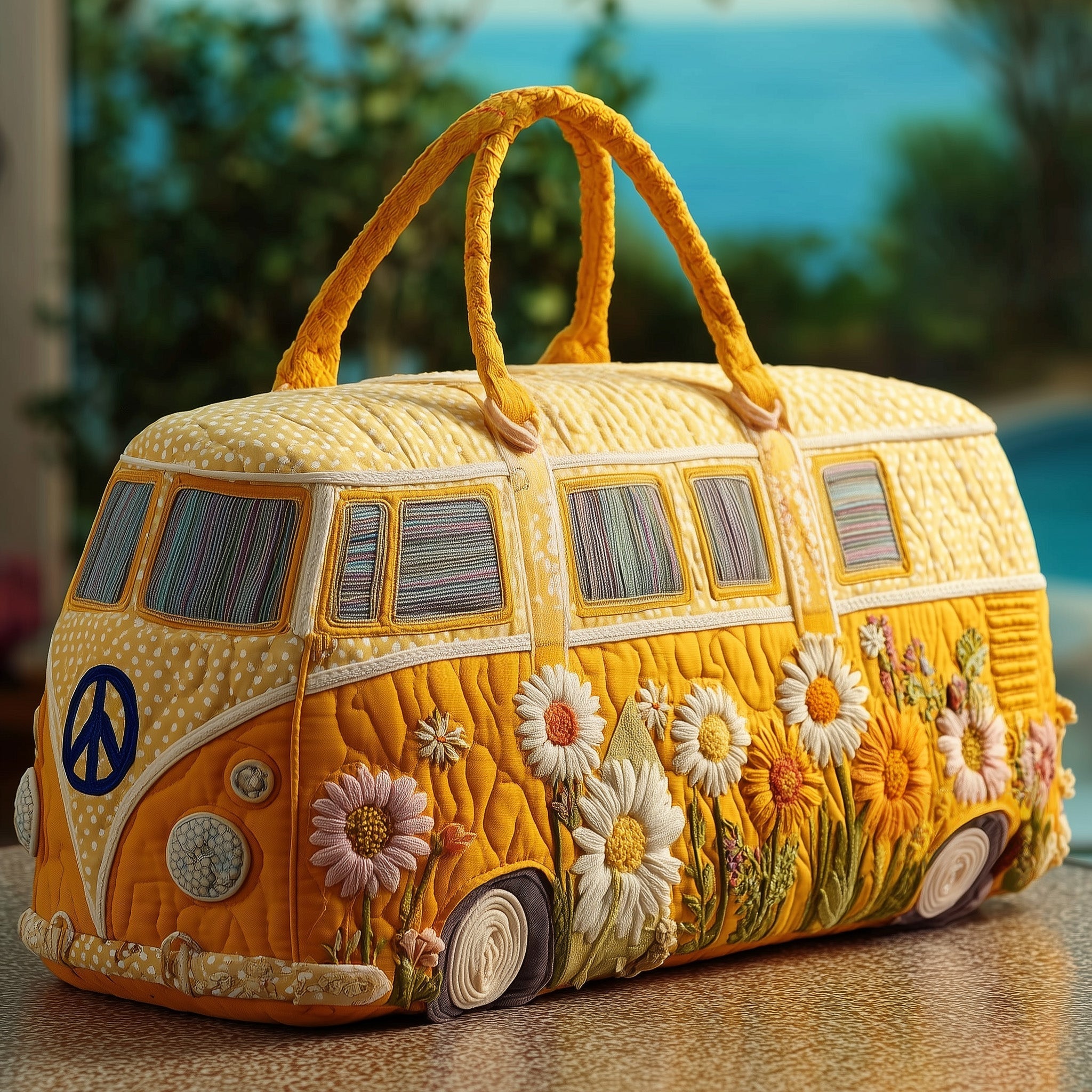 Hippie Van Quilted Duffle Bag GFTONT3449 - Giftroza