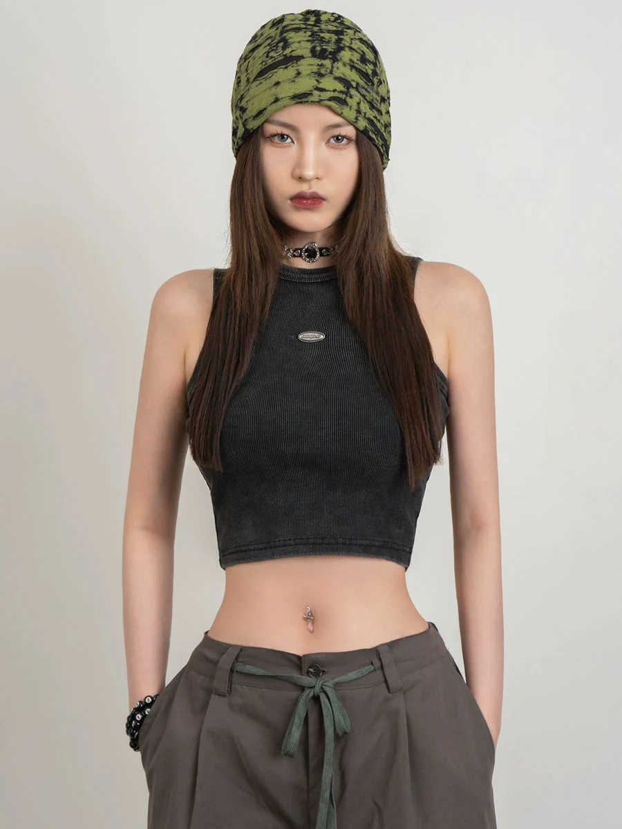 Washed  Underwear Short Tank top NA1939 - Binfenxie