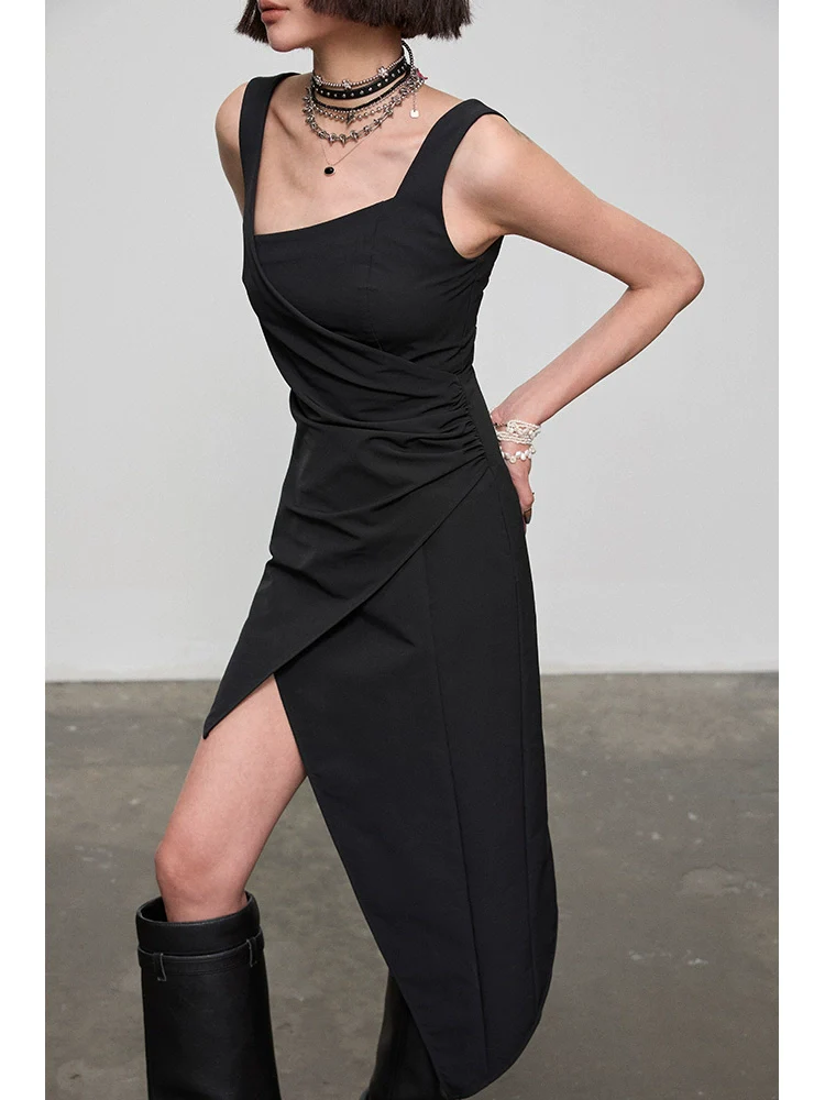 Tank Top Dress With Irregular Hem Length NA4217 - Binfenxie