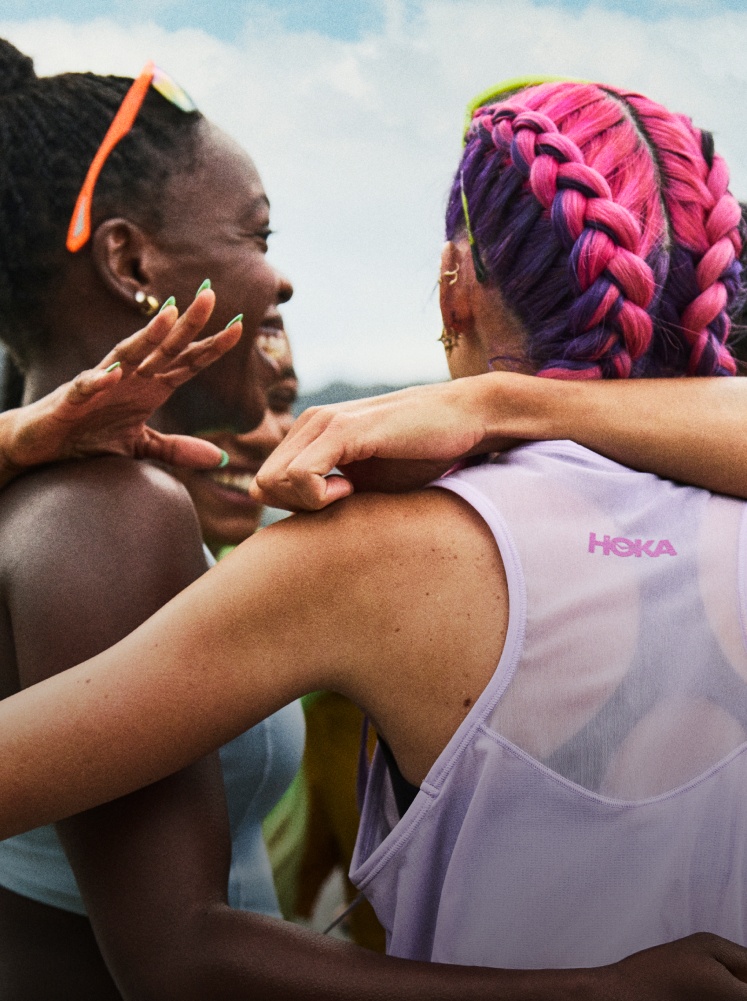 HOKA group shot, all hugging together